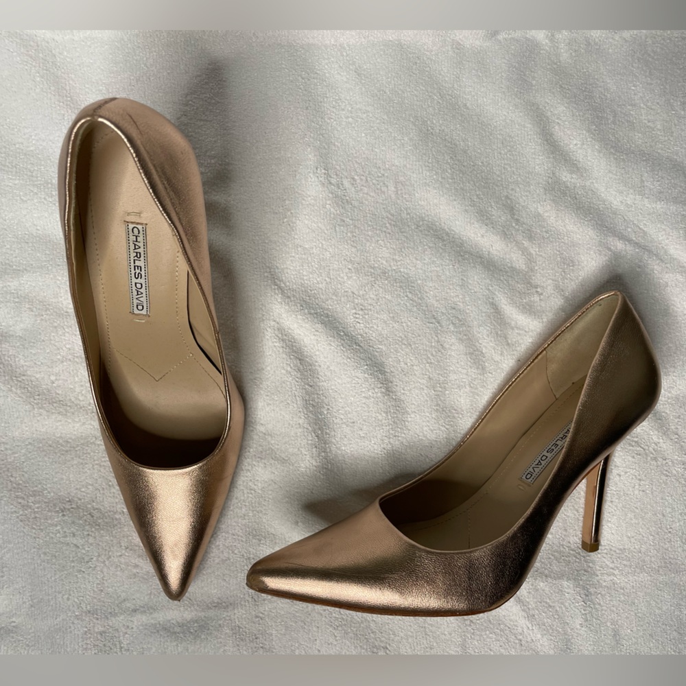 Rose Gold heels, size 8